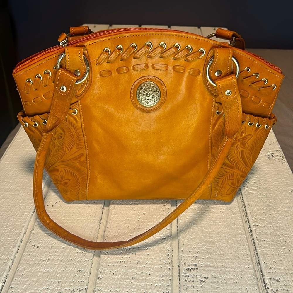 Shoulder Bag American West Genuine Leather Handbag Hide & Fringe NEW